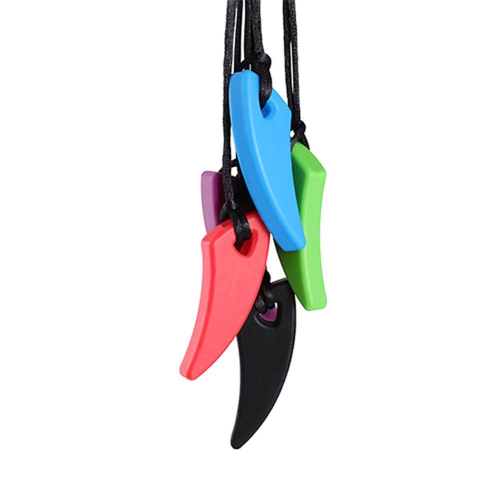 Silicone Anti Autism ADHD Biting Teether Necklace Chewy Necklace Sensory Chew Teething Toys