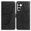 For Samsung Galaxy S25+ Case Butterfly Imprinted Wallet Stand PU Leather Flip Phone Cover with Strap