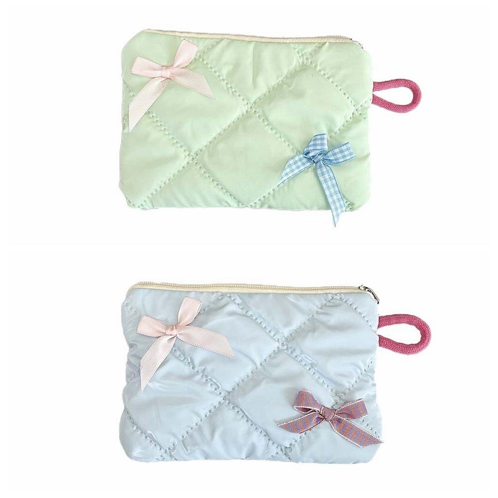 2pcs/set Plaid Mini Tampon Storage Bag Single Layer Sanitary Napkin Pouch Shopping