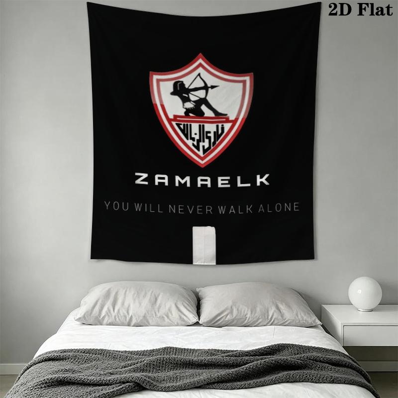 Zamalek SC Wall Tapestry Aesthetic Wall Hanging Printed Fabric Blanket Decorative Tapestries for Bedroom Living Room Home Decor
