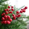 1/50PCS Artificial Berries Christmas Decoration Red Berry Branches 7/12/14 Head Berries Stems Bouquet DIY Xmas Tree Wreath Decor