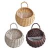 Wall Mounted Rattan Basket Hanging Planter Basket Handmade Wicker Flower Pot Home Garden Balcony Decor Woven Rattan Vase Baskets