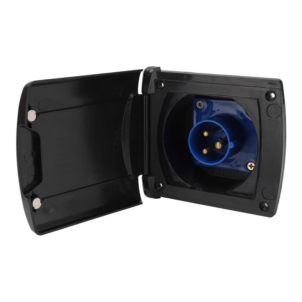 RV Power Outlet 3 Pin External Waterproof Plug Socket Embedded Mounting 220V?250V 16A