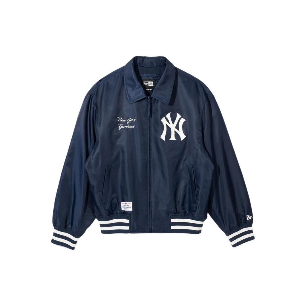 New Era MLB Los Angeles Dodgers Letter Embroidery Back Print Zip-Up Long Sleeve Jacket Unisex jackets Blue 14179179