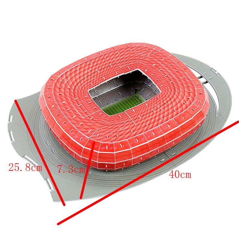 Изысканный 3D-пазл Модель футбольного поля Allianz Arena в Мюнхене Ручная работа Игрушка для энтузиастов