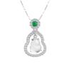 Natural water foam jade gourd pendant s925 sterling silver new Chinese style niche design exquisite small light luxury accessories women