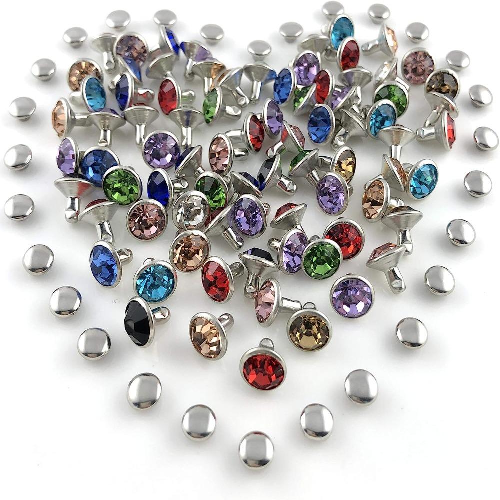 8mm leather rivets metal copper double cap rivets screw for fabric