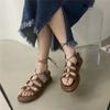 Fashion Woman Gladiator Sandals Ladies Lace Up Cross Strap Thong Sandal Women Design Shoes Flat Sole Sandalias De Mujer