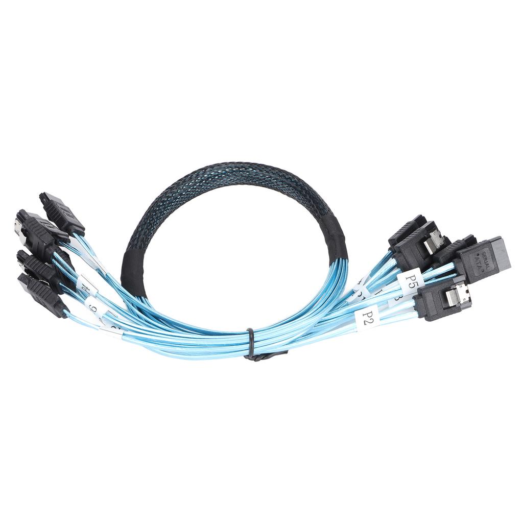 SATA Cables 7 Pin Fast Speed 6Gbps Mini Use Easily 6 Wires High Speed SATA Cable Set for Computer