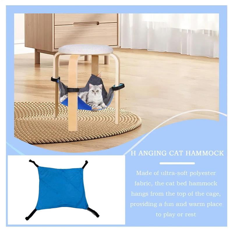 AS60-For Ferret Puppies Cat Hammock Bed Adjustable Cage Accessories Cat Swing Bed For Small Animal Tree Indoor House