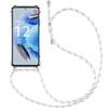 Phone Chain Case for Xiaomi Redmi Note 12 Pro 5G Reinforced Shockproof Protection with White Chain