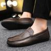 Men Loafers Party Driving Loafers Shoes Male Genuine Leather Business Office Leather Mens Casual Flats Moccasins Brown