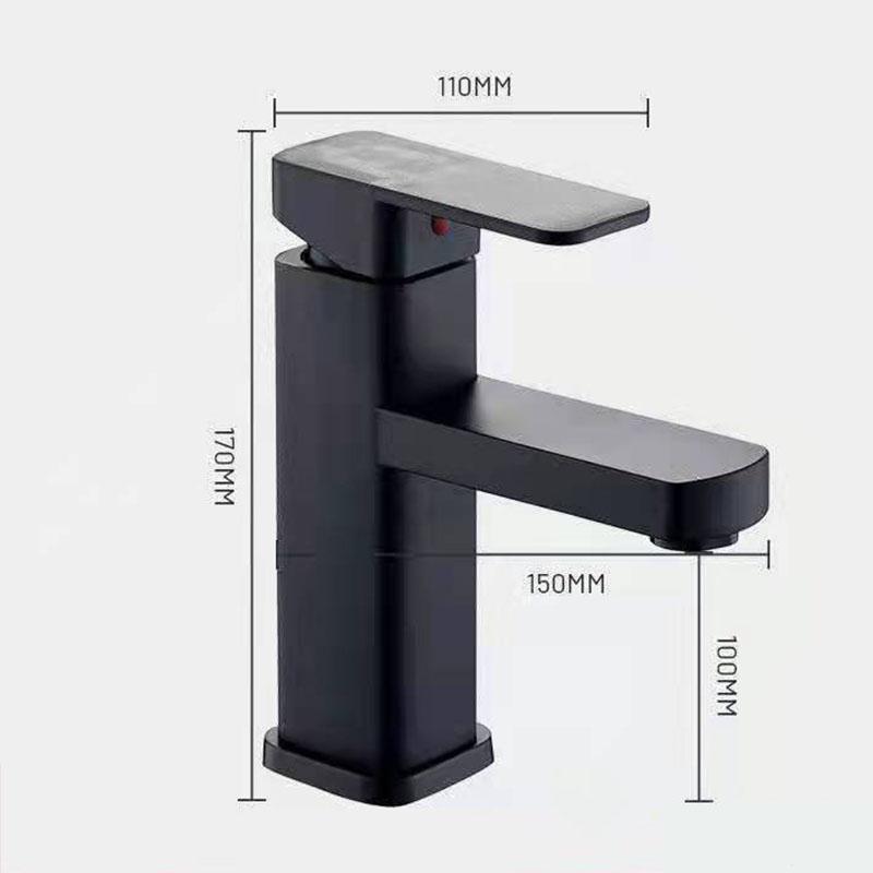 Смесители для раковины из нержавеющей стали, черные/серебристые смесители для ванной комнаты, смеситель для горячей и холодной воды, настенный смеситель для раковины