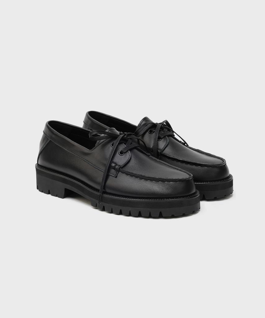 Firenze Atelier [Vibram] Стандартная Повседневная Подошва Лоферы 5099 [Кожа Черный]