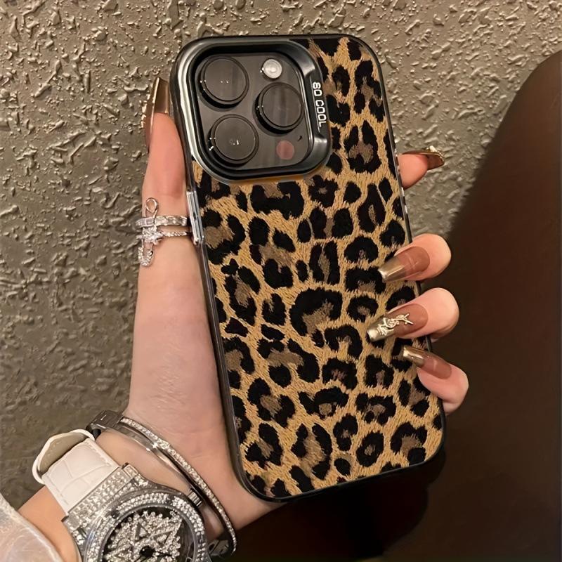 Туманный леопардовый принт подходит для чехлов для телефонов Apple iPhone 13 Pro Max/14/15, 12PM/16/11/XS цвет серебристый