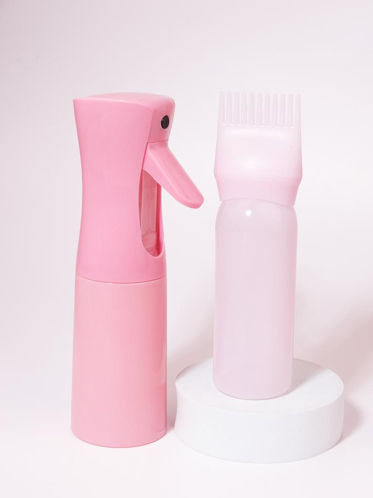 2 шт./набор 200 мл флакон-спрей с помпой для ухода за волосами, многоразовый, для шампуня, для ванны, с расческой-ремнем, набор для парикмахерской, специально для париков из натуральных волос