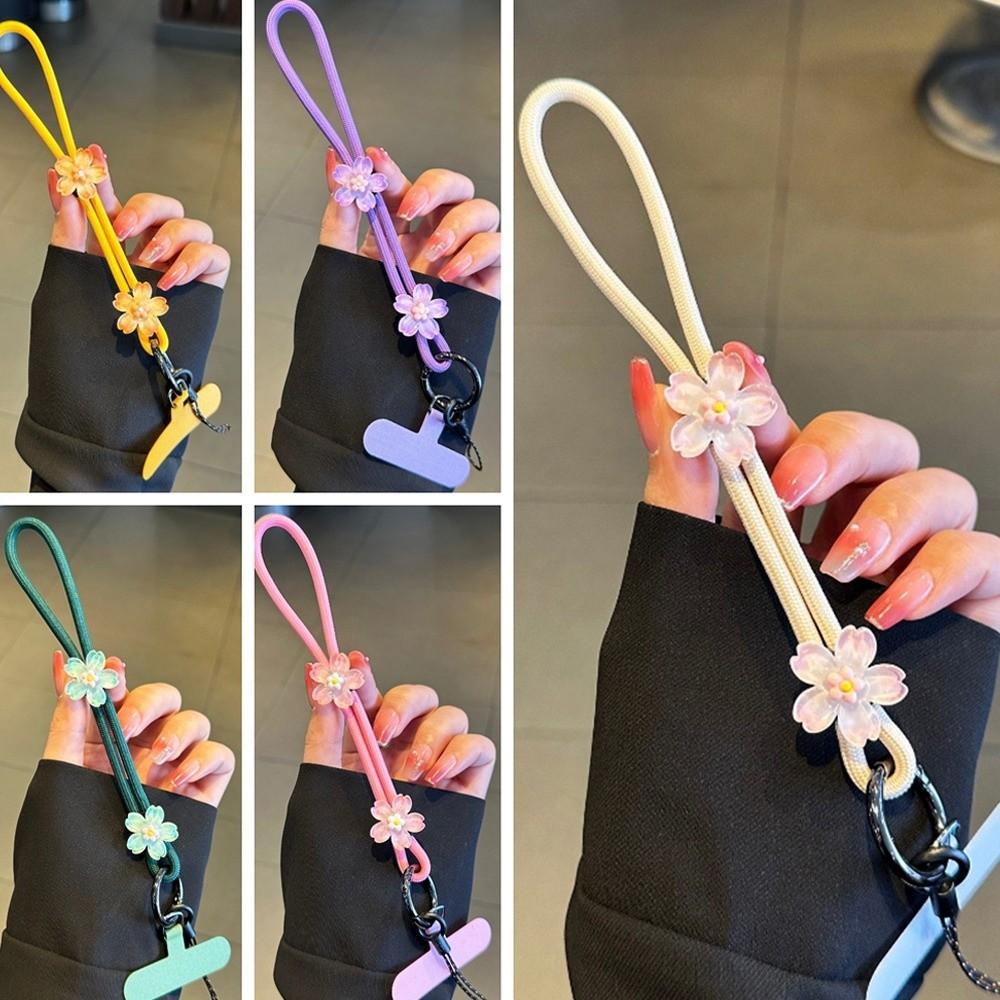 Anti Loss Mobile Phone Strap Cherry Blossom Cell Phone Chain Mobile Phone Lanyard  Women/Lady/Girl