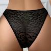 Женские кружевные трусики-стринги с полыми полупрозрачными вставками M-XL женские с Т-образной спинкой 40-70 кг