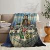 G-gorillaz Throw Soft Flannel Throw Summer Blanket Lightweight Cozy Nap Blanket for Sofa Bed Travel