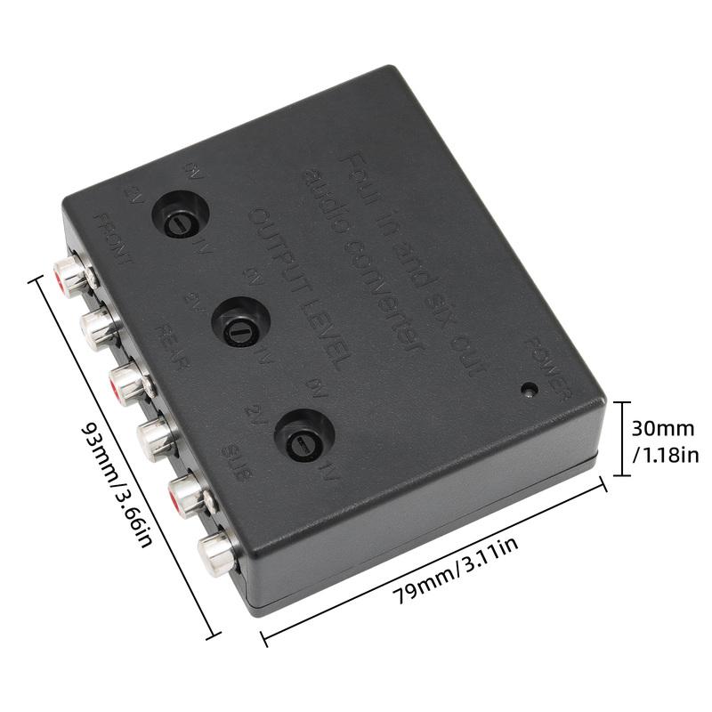 Car audio converter with 4-in 6-out 6-way high to low lossless docking Automotive equipment
