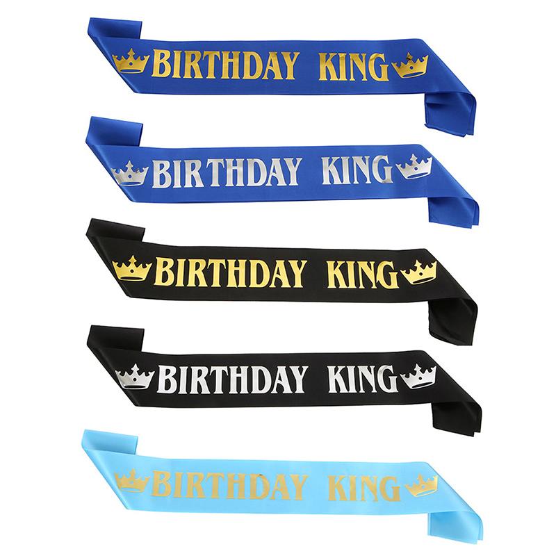 Birthday King Sash For Men Boy Happy 16Th 18Th 20Th 30Th Birthday Party Decor
