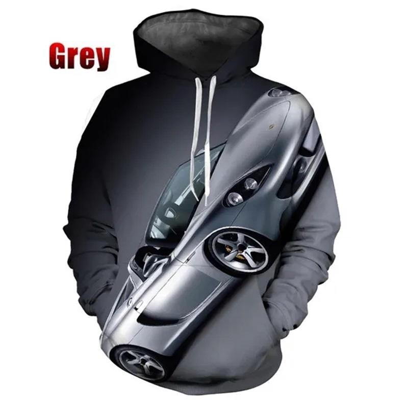 3D-печать серии Super Car Графические толстовки для мужчин Модные свободные свитера большого размера Толстовки Топы Sudaderas Para Hombres