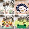 Ins Carpet Living Room Sofa Round Mat Bedroom Printed Cartoon Carpet Study Anti-slip Mat Children Crawl Mat Bedroom Decoration