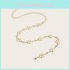 Flower Metal Fashionable Waist Chain With Rhinestone Decoration Daily For