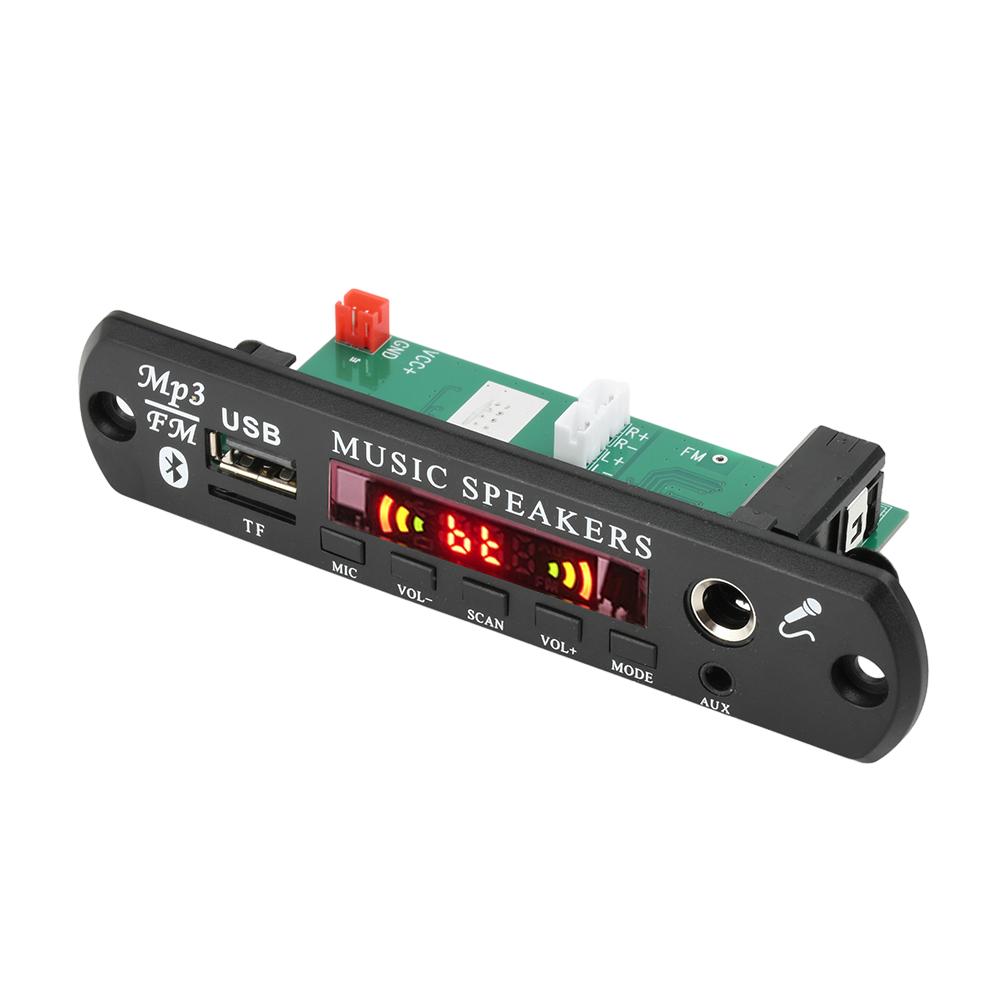 12В Bluetooth 5.3 Декодер MP3/WAV/FLAC/APE Плата 30Вт+30Вт Автомобильный Аудио USB TF FM Радио Модуль MP3 Bluetooth Музыкальный Плеер