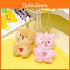 Оригинальный плюшевый брелок-мишка Jinnew Cream коричневого и розового цвета для подарков возлюбленным