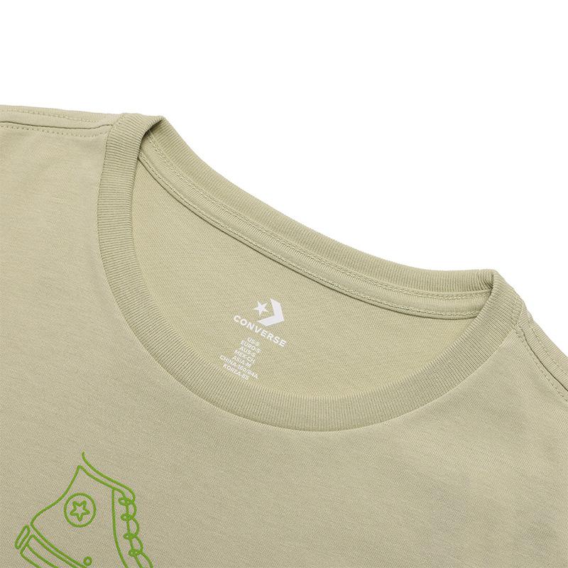 Converse Chuck Inspired T Shirt Women's Khaki Green 10023216-A02