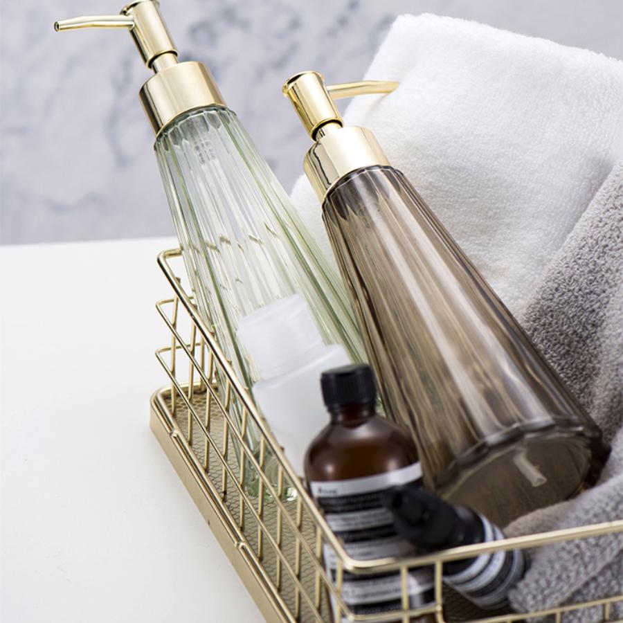 Бутылка для лосьона в форме зонтика, роскошный дозатор мыла, 300 мл, многоразовая стеклянная бутылка для геля для душа, жидкость для ванной комнаты отеля