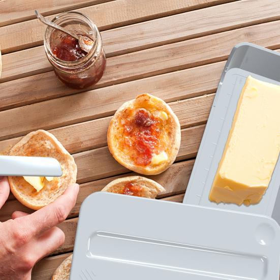 Небьющаяся масленка с прозрачной крышкой Удобное хранение масла и легкая нарезка Кухонные принадлежности