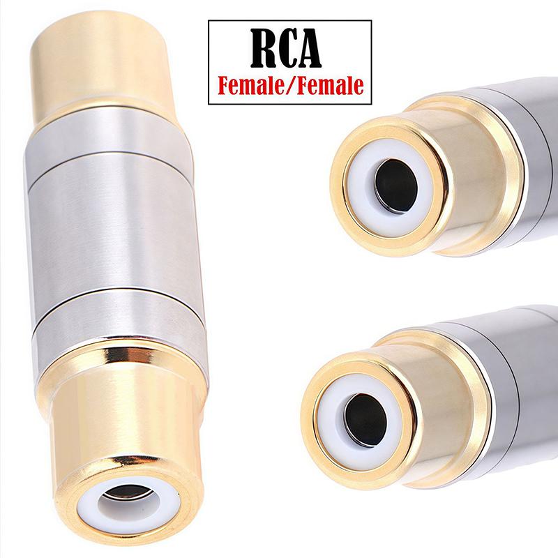 1/2 шт. Двойные разъемы RCA Аудиоадаптер Гнездо-Гнездо Конвертер Микрофон AV-адаптеры Для Домашнего Усилителя Динамика
