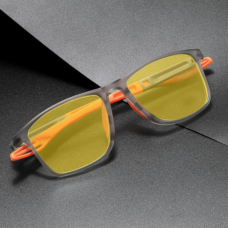 Non-polarized Sports Night Vision Men Women Fashion Anti Blue Light Computer Eyewear Unisex Flexible Square Frame Anti-glare Driving Eyewear