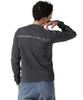 Fade Wash Honeycomb Waffle Long Sleeve Size T-Shirt, Men's T-Shirt, L, 410, Charcoal, 783-5130010