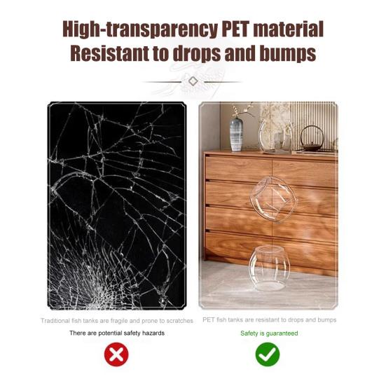 Пластиковые аквариумы Yousheng Круглые прозрачные аквариумы для золотых рыбок Многофункциональные аквариумы Гидропонные горшки Цветочные контейнеры для центра стола Домашний декор