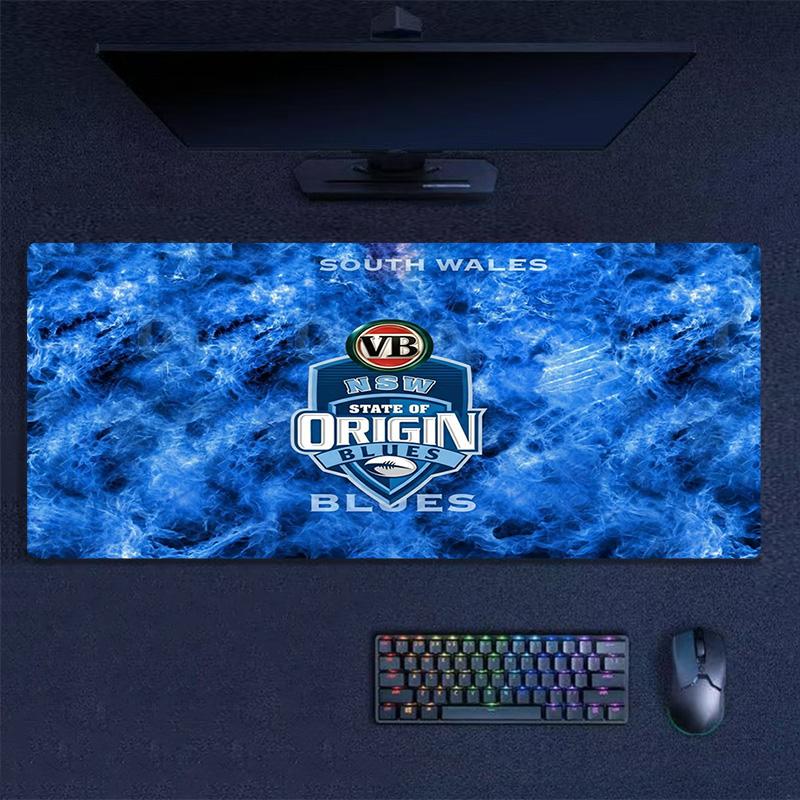 NSW Blues State of Origin Color Mouse Pad Large Gaming Table Cushion Non-slip Laptop Tablet Big Mousepad XXL Mat Mini PC Playmat With Lock edge