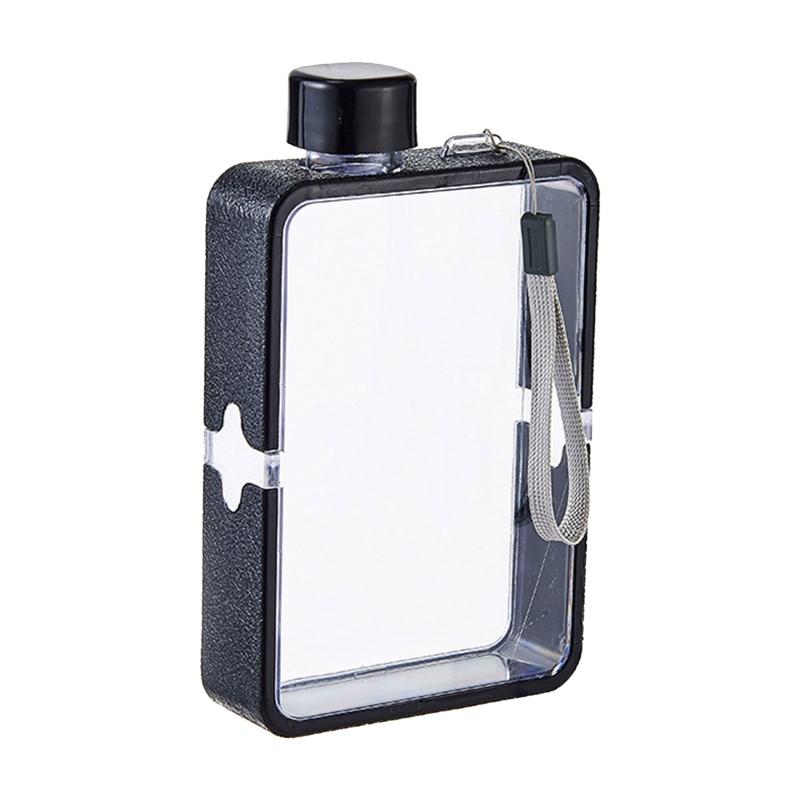 Large Capacity Rectangular Juice Cup Portable Flat Water Bottles Reusable Travel Mug for Sports Camping Gym Fitness