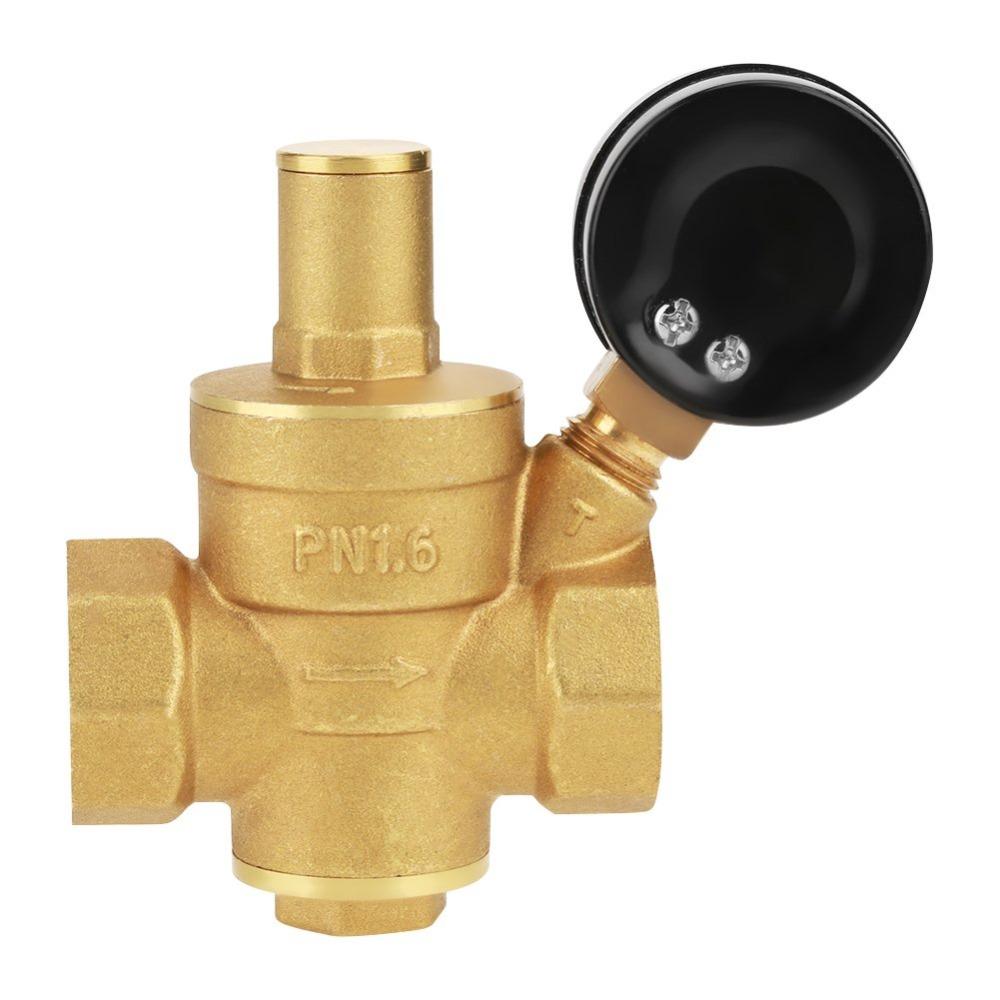 With Meter Pressure Reducing Valve Adjustable Water Pressure Reducer Brass Water Valve For RV