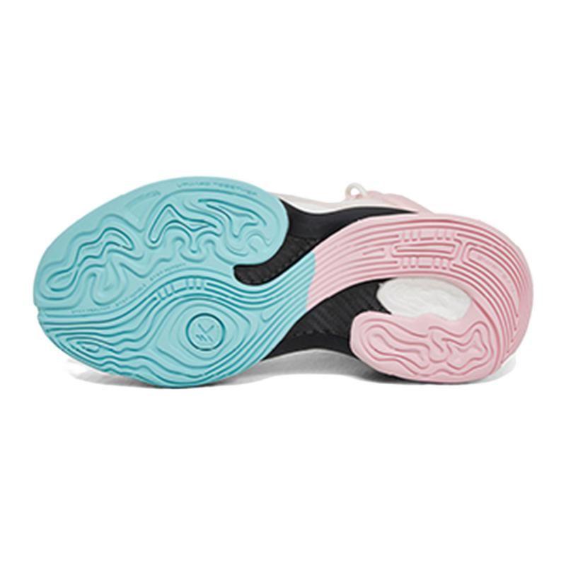 Anta Детские баскетбольные кроссовки KT7 Nitrogen Technology Professional с нескользящей подошвой и износостойкой поддержкой, детские баскетбольные кроссовки синего и розового цвета 312221130-3