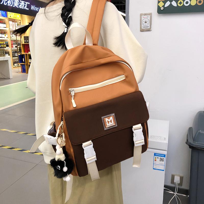 Большая вместимость, легкий школьный рюкзак для средней школы, женский, контрастный цвет