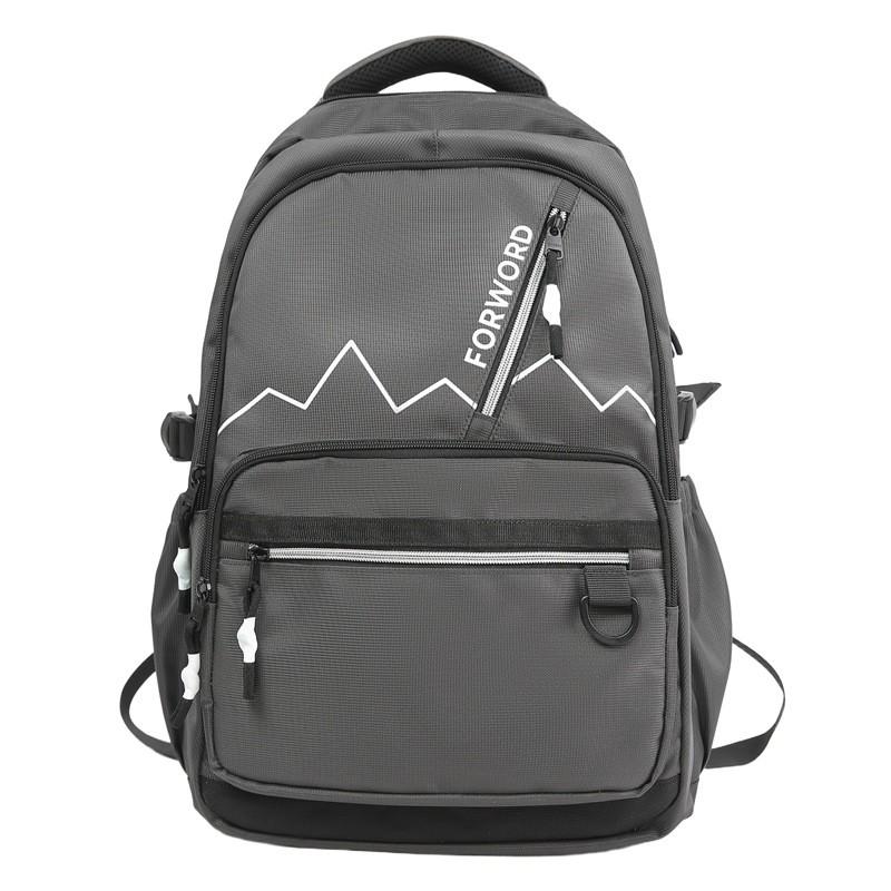 Big Simple Capacity Backpack With Letter Print Design For Middle School Students