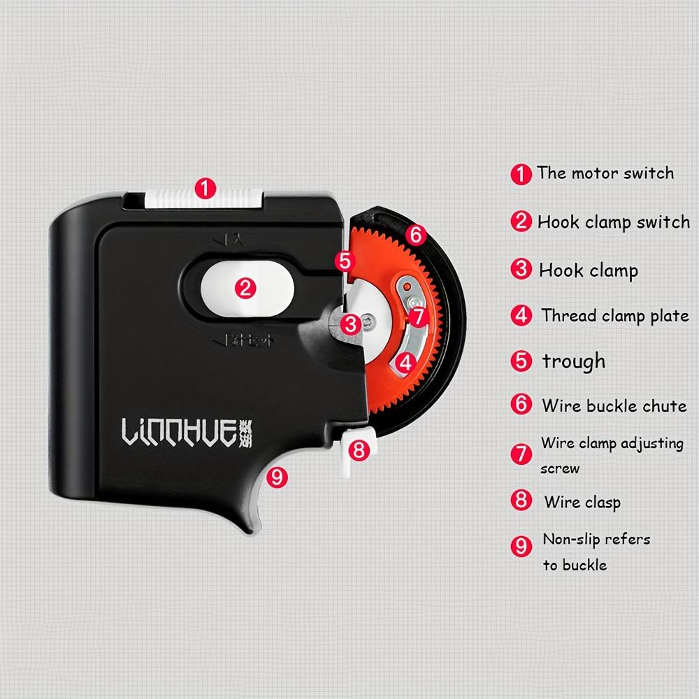 Автоматическая машина для вязки рыболовных крючков, портативный инструмент для вязки лески, универсальная адаптация, красный - идеально подходит для быстрой и удобной организации рыболовной лески