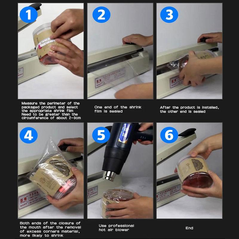 0,5 кг, 0,05 мм, термоусадочная труба из ПВХ, прозрачная мембрана, пластиковая термоусадочная пленка из ПВХ, упаковочная трубка, пластиковый пакет, лист для поставок