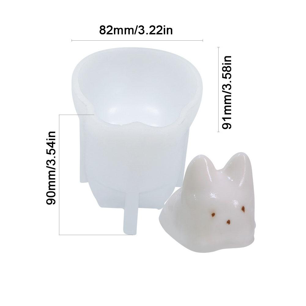 Силиконовая форма для кошачьего молочного пудинга, Хэллоуинская форма для желе, милая форма для торта, белая форма для холодного льда, аксессуары для украшения торта