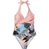 Sexy V-Neck Swimsuit One Piece Swimwear Women Fashion Print Pushup Bathing Suits Plunging Monokini Summer Beachwear
