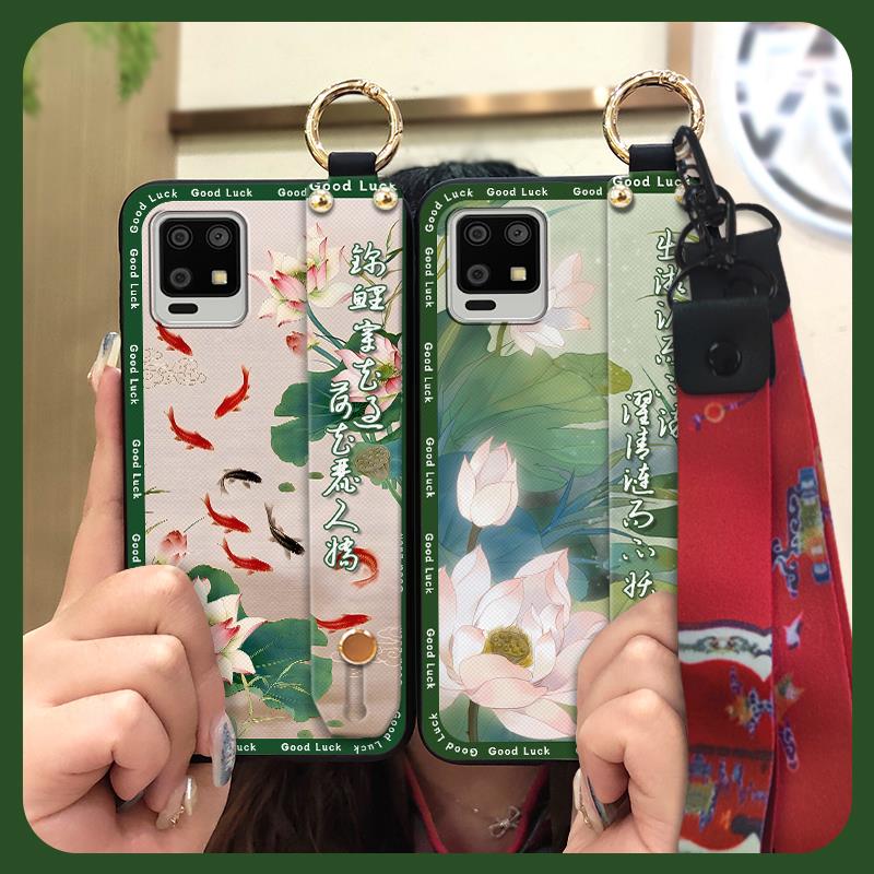 Silicone For Mom Phone Case For Sharp Aquos Zero6/Aquos Air Waterproof Dirt-resistant Kickstand Anti-dust Wristband Ring