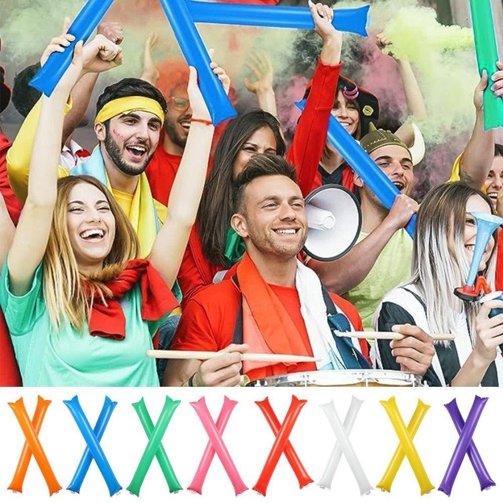 2pcs Cheer Leading Inflatable Cheer Sticks Team Spirit Boom Sticks Cheering Thunder Sticks Party