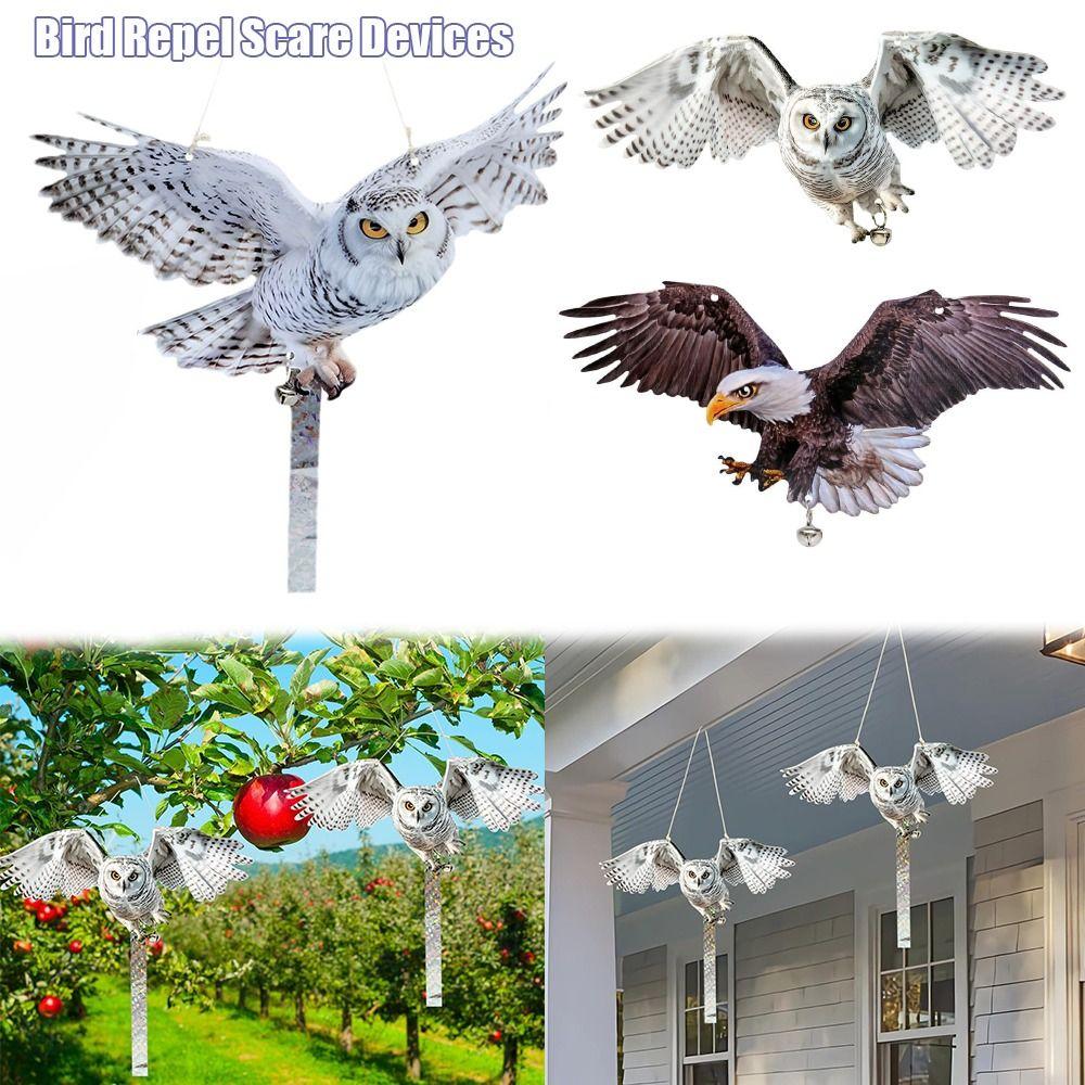 Waterproof Bird Repel Scare Devices Hanging Bird Repeller Durable Owl Artificial Scarecrow  Outdoor